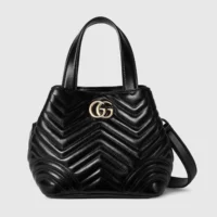 Gucci Women Betty Small Tote Bag Black Leather ‎847386AAFA1