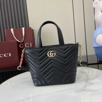 Gucci Women Betty Small Tote Bag Black Leather ‎847386AAFA1