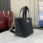 Gucci Women Betty Small Tote Bag Black Leather ‎847386AAFA1