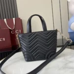 Gucci Women Betty Small Tote Bag Black Leather ‎847386AAFA1