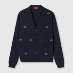 Gucci Women Fine Cashmere Cardigan with Intarsia 833671XKEYI