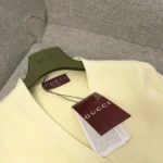 Gucci Women Fine Cotton GG Jacquard Cardigan-Yellow 818735XKEOH