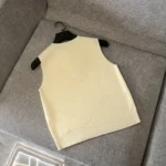 Gucci Women Fine GG Cotton Sleeveless Top-Yellow 821143XKEPI - Image 3