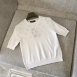Gucci Women GG Cotton Crewneck Top-White ‎820703XKEO6