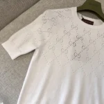 Gucci Women GG Cotton Crewneck Top-White ‎820703XKEO6