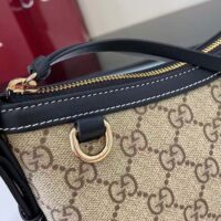 Gucci Women GG Emblem Small Shoulder Bag-Black (8)