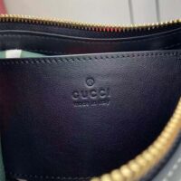 Gucci Women GG Emblem Small Shoulder Bag-Black (8)