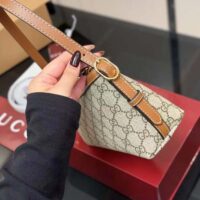 Gucci Women GG Emblem Small Shoulder Bag-Brown (1)