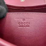 Gucci Women GG Emblem Small Shoulder Bag Rosso Ancora Red GG Leather