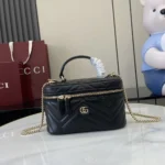 Gucci Women GG Marmont Mini Vanity Bag-Black ‎837454AAET8