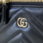 Gucci Women GG Marmont Mini Vanity Bag-Black ‎837454AAET8