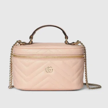 Gucci Women GG Marmont Mini Vanity Bag-Pink ‎837454AAET8