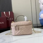 Gucci Women GG Marmont Mini Vanity Bag-Pink ‎837454AAET8