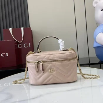 Gucci Women GG Marmont Mini Vanity Bag-Pink ‎837454AAET8