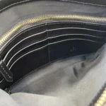 Gucci Women GG Marmont Pochette With Chain Black Leather