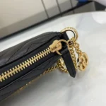 Gucci Women GG Marmont Small Shoulder Bag Black Leather