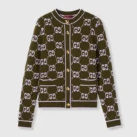 Gucci Women GG Wool Bouclé Jacquard Cardigan ‎713300XKCNA
