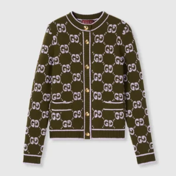 Gucci Women GG Wool Bouclé Jacquard Cardigan ‎713300XKCNA