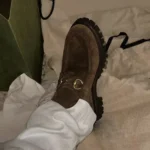 Gucci Women Horsebit Ankle Boot-Dark Brown 764206AADUN2042