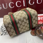 Gucci Women Mini GG Handbag Beige And Brown GG Canvas 859975FAFWX