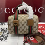 Gucci Women Mini GG Handbag Beige And Brown GG Canvas 859975FAFWX
