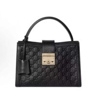Gucci Women Padlock Medium Top Handle Bag-Black 838992