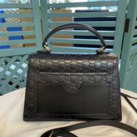 Gucci Women Padlock Medium Top Handle Bag-Black 838998 (1)