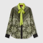 Gucci Women Printed Silk Twill Shirt 837650Z7AS2