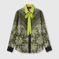 Gucci Women Printed Silk Twill Shirt 837650Z7AS2