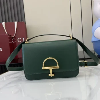 Gucci Women Siena Small Shoulder Bag Green Leather 846705AAFKB