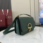 Gucci Women Siena Small Shoulder Bag Green Leather 846705AAFKB