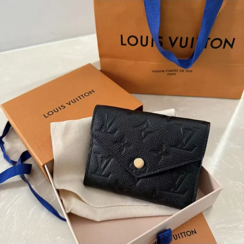 Louis Vuitton LV Unisex Victorine Wallet Monogram Empreinte Leather-Black M64060
