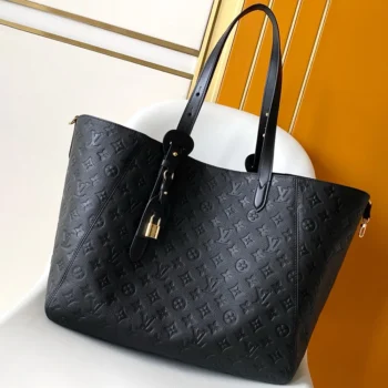 Louis Vuitton LV Women All In One MM Cowhide Leather-Black M25860