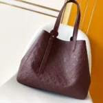 Louis Vuitton LV Women All In One MM Cowhide Leather-Maroon M25888