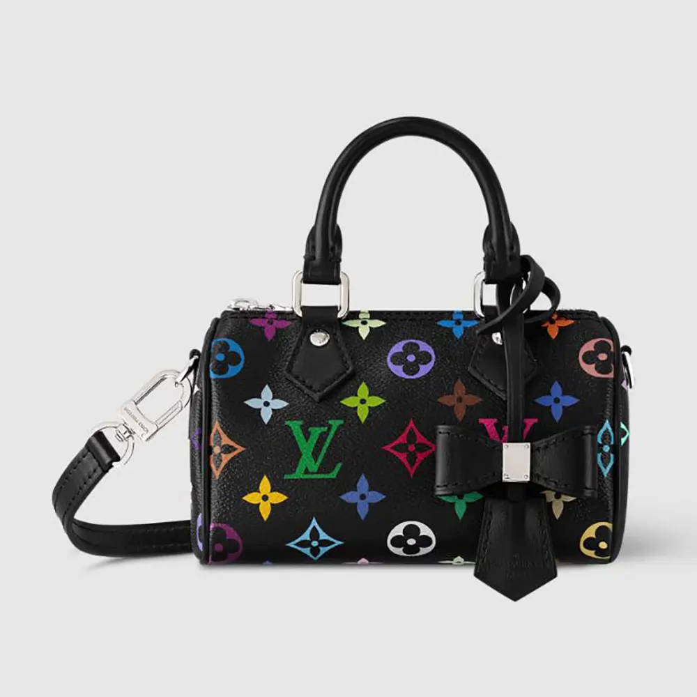 Louis Vuitton LV Women LV x TM Nano Speedy-Black M13406 (1) Louis Vuitton LV Women LV x TM Nano Speedy-Black M13406