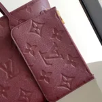 Louis Vuitton LV Women Neverfull MM Embossed Grained Cowhide Leather M25855