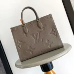 Louis Vuitton LV Women Onthego MM Embossed Grained Cowhide Leather M25523