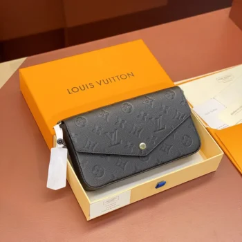 Louis Vuitton LV Women Pochette Félicie Monogram Empreinte-Black M82477