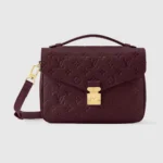 Louis Vuitton LV Women Pochette Metis MM Embossed Grained Cowhide Leather-M25939