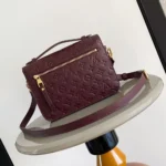 Louis Vuitton LV Women Pochette Metis MM Embossed Grained Cowhide Leather-M25939