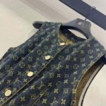 Louis Vuitton Women Monogram Denim Button Front Dress