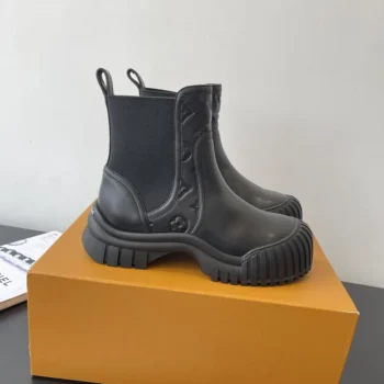 Louis Vuitton Women Ruby Flat Ankle Boot-Black