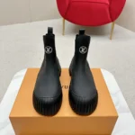 Louis Vuitton Women Ruby Flat Ankle Boots-Black 1AAM0J