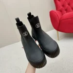 Louis Vuitton Women Ruby Flat Ankle Boots-Black 1AAM0J