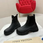 Louis Vuitton Women Ruby Flat Ankle Boots-Black 1AAM0J