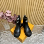 Louis Vuitton Women Ruby Flat Ankle Boots-Black 1AB0FX