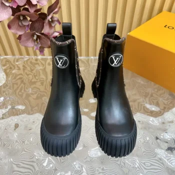 Louis Vuitton Women Ruby Flat Ankle Boots-Black 1AB0FX