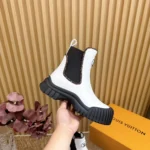 Louis Vuitton Women Ruby Flat Ankle Boots-White 1AB0GC