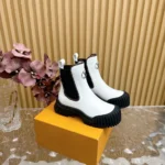 Louis Vuitton Women Ruby Flat Ankle Boots-White 1AB0GC