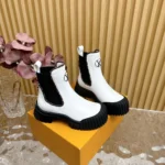Louis Vuitton Women Ruby Flat Ankle Boots-White 1AB0GC – Image 6